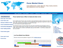 Tablet Screenshot of forexmarkethours.com